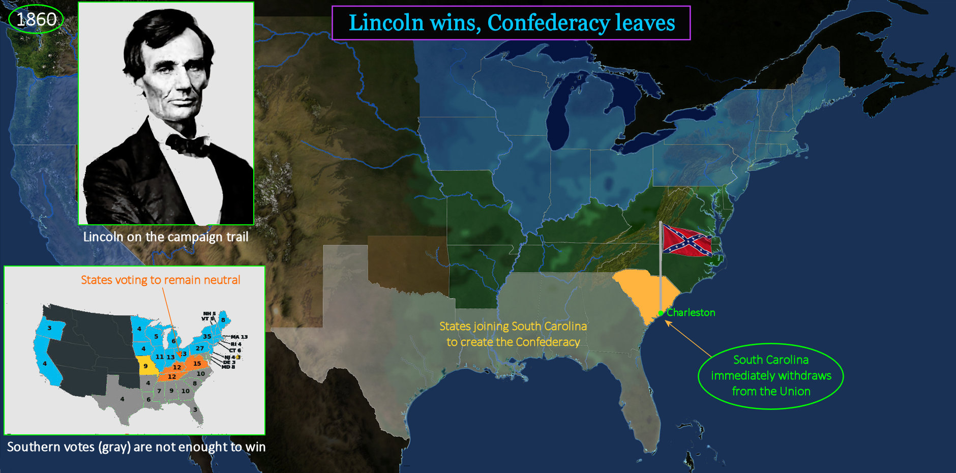 Election of 1860 map